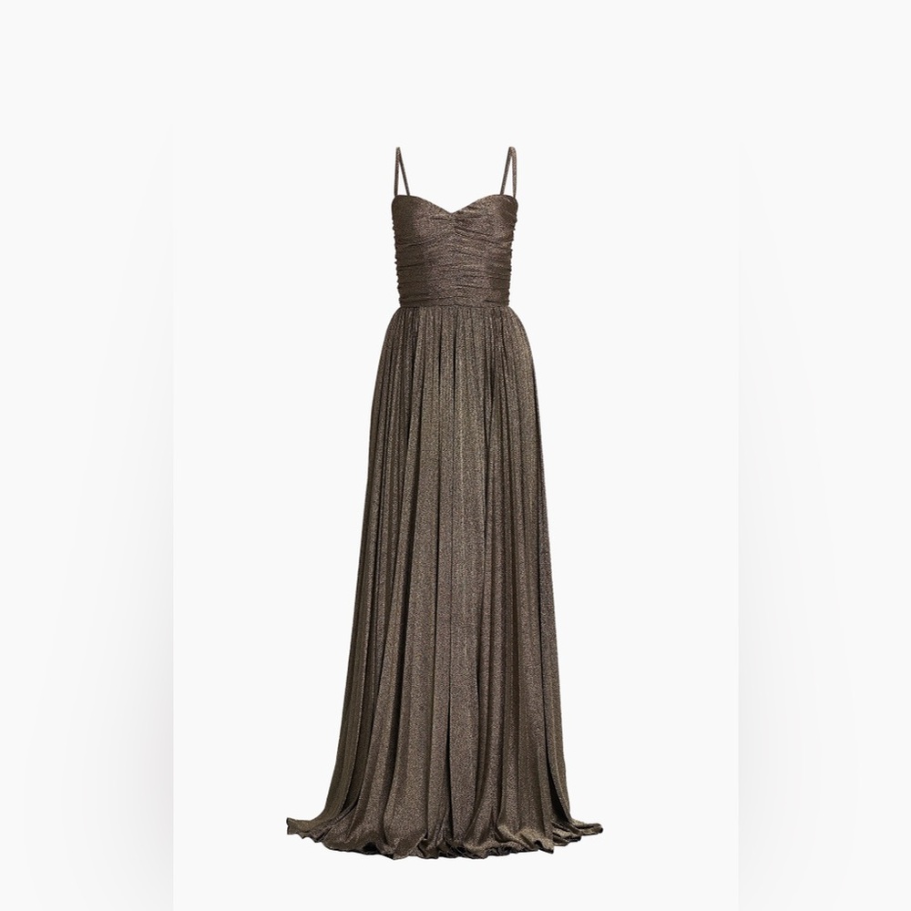 $5245 Dolce&Gabbana
Metallic Ruched Pleated Gown size 46/us10